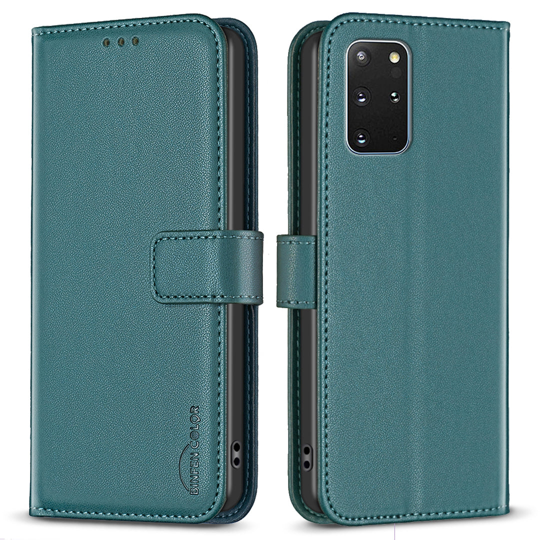 BINFEN COLOR BF17 For Samsung Galaxy S20 Plus 4G / 5G Slim-Fit Phone Cover Stand Magnetic Wallet PU Leather Phone Case BINFEN COLOR BF17 For Samsung Galaxy S20 Plus 4G / 5G Slim-Fit Phone Cover Stand Magnetic Wallet PU Leather Phone Case